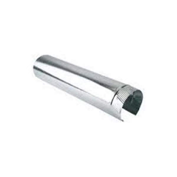 Gray Metal Products 4 x 24 in. Galvanized Connector Pipe 26 Gauge 3602968
